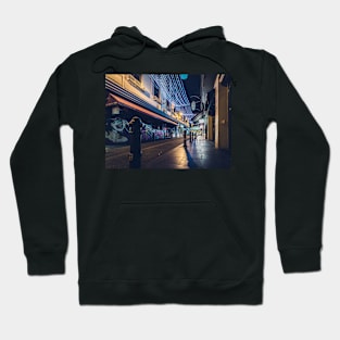 Melbourne Laneway at Night Hoodie